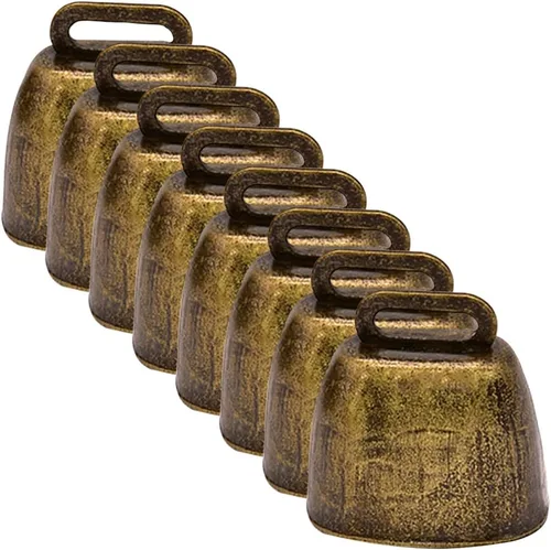 Yardwe Campana de vaca, decoración vintage, vaca, caballo, oveja, pastoreo, campanas de cobre, campanas colgantes de ganado, campana de llamada