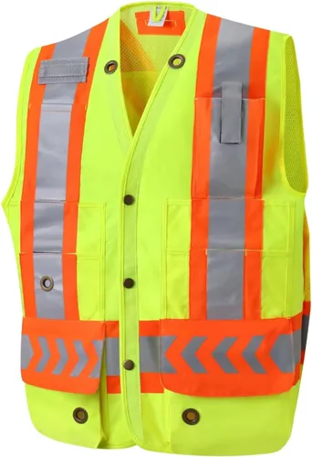 Miniatura 8 de Surveyor Safety Vest Reflective for Men, Class 2 Heavy Duty Safety Vests Reflective with Pockets