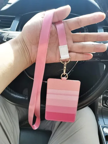 Miniatura 4 de TOOLIN Cartera elástica para tarjetas, cartera delgada vertical para tarjetas de crédito, cartera minimalista con bolsillo frontal para mujeres
