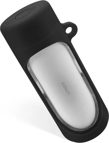 Miniatura 5 de Geiomoo Funda de silicona compatible con Nothing Ear Stick, cubierta protectora con mosquetón (negro)