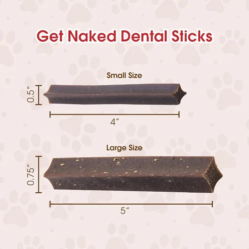 Miniatura 6 de Get Naked 1 bolsa de 6.6 onzas sin granos, palitos dentales para masticar, grandes