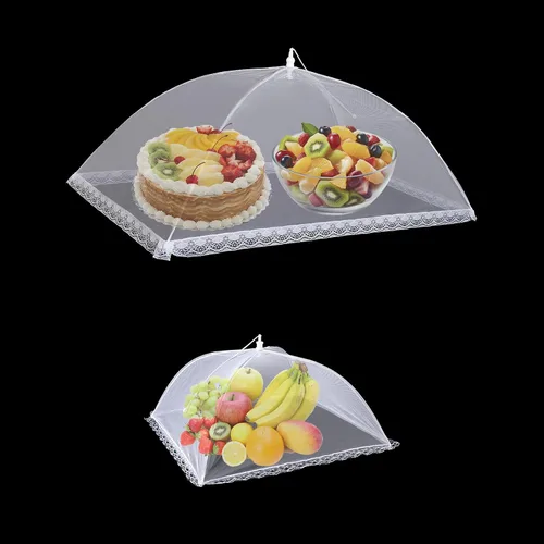Miniatura 10 de Cubiertas de malla para alimentos para exteriores, 3 extra grandes de 40 x 24 pulgadas, cubierta de malla para alimentos para exteriores, barbacoa