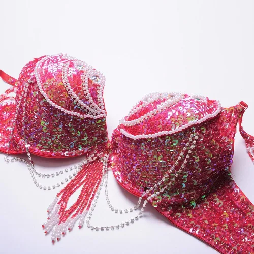 Miniatura 4 de ROYAL SMEELA Disfraz de danza del vientre para mujer, brasier tribal y cinturón, sexy traje de baile profesional para carnaval