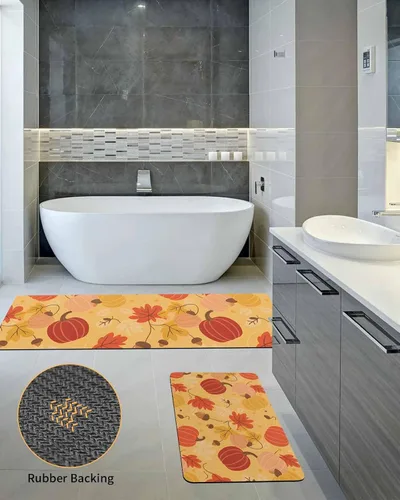Miniatura 5 de Tapete de baño de calabaza para bañera, antideslizante, de secado rápido y absorbente, de tierra de diatomeas, tapete de cocina, tapete de cocina
