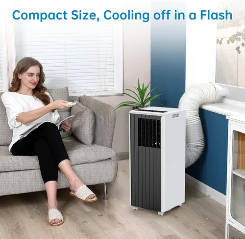 Miniatura 6 de Aire acondicionado portátil de 8000 BTU, acondicionador portátil 3 en 1 con control remoto para habitación, unidad de refrigeración compacta de CA