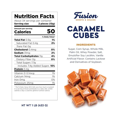 Caramelos de caramelo envueltos individualmente, bolsa a granel de 1 libra (aproximadamente 75 piezas) – Caramelo masticable clásico suave para