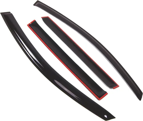 Miniatura 2 de Visor de ventana compatible con Infiniti QX56 2004-2010, DGWV2-587, deflector de montaje exterior, protector de lluvia, humo oscuro, juego de 4
