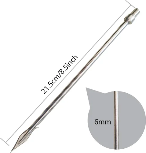 Miniatura 2 de Brazo de pesca telescópico de 6.2 pies con 3 dientes, gancho de pesca telescópico de acero inoxidable con tornillo de 8 mm, arpones barbados