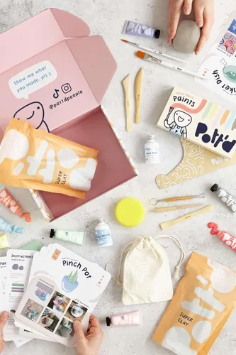 Miniatura 3 de Pott'd Arcilla que se seca al aire para adultos. Kit de cerámica casera para principiantes para adultos. Kit de manualidades DIY para adultos. El