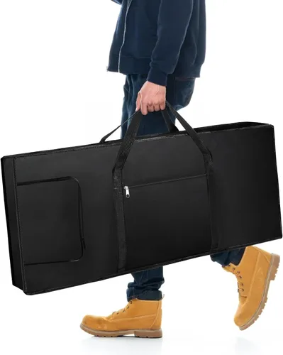 Miniatura 6 de Tosnail Funda para teclado de 61 notas, funda suave para piano acolchada con algodón de 0.236 in, funda para piano con asas y bolsillo grande, 39 x