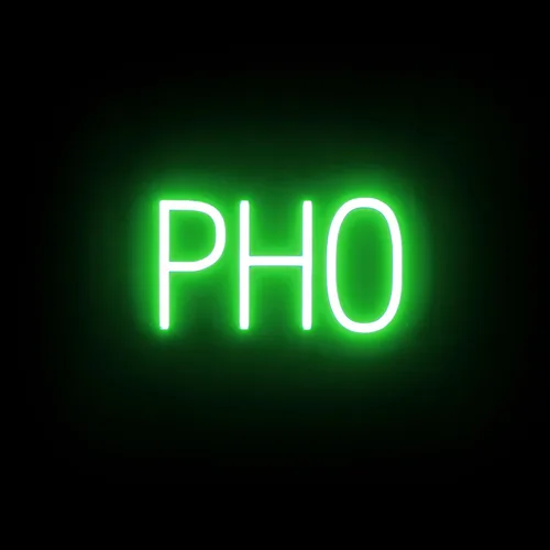 Miniatura 25 de SpellBrite Señal de PHO para restaurantes Señalización LED azul para restaurantes con LED de neón para empresas 13.2 x 6.3 pulgadas