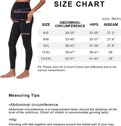 Miniatura 6 de POSHDIVAH Leggings de maternidad con forro polar para mujer, sobre el vientre, embarazo, invierno, cálidos, yoga, entrenamiento, pantalones activos