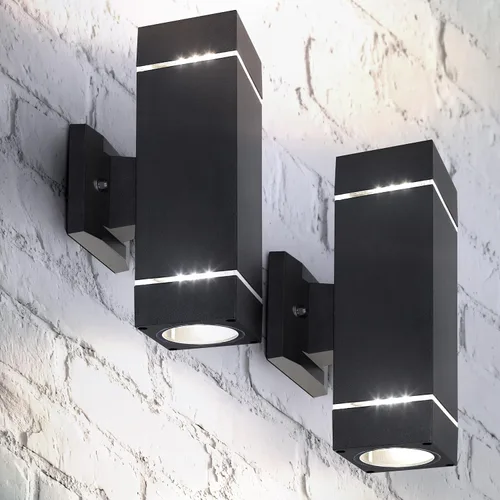 Miniatura 10 de ASD Lámpara de pared LED cuadrada de 1 luz para exteriores del anochecer al amanecer, 9 W, 1000 lúmenes, 3000 K-5000 K, 120 V, cilíndrica hacia