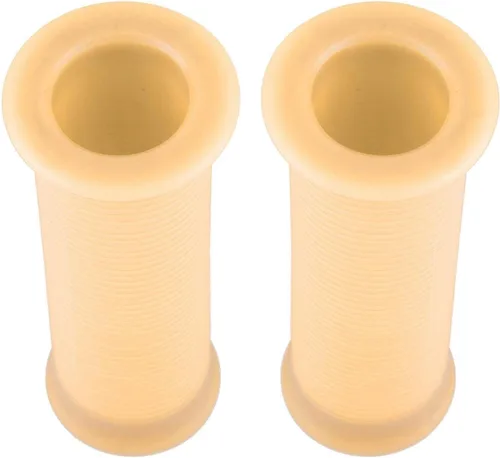 Miniatura 7 de Empuñaduras universales para manillar de motocicleta, 1 pulgada, 0.984 in, par para manillares vintage de poliuretano termoplástico (beige)