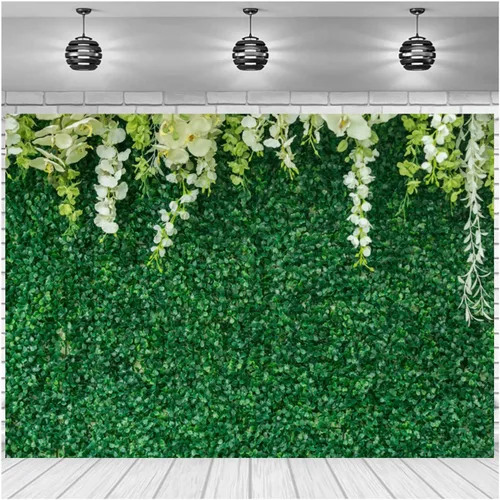 Fondo de césped de flores de GCIREC de 5 x 3 pies, césped de primavera verde, fondo de fotografía floral, cumpleaños, baby shower, boda, despedida