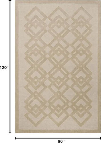 Miniatura 2 de Martha Stewart x SAFAVIEH MSJ5421A - Alfombra de lana hecha a mano de 8 x 10 pies, color gris pardo/gris Marrón topo/Gris