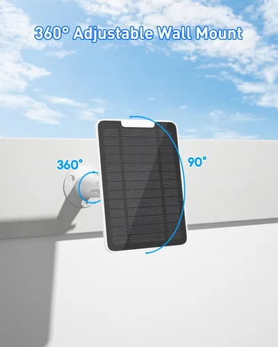 Miniatura 6 de Panel solar premium para cámara Google Nest, panel solar de 5W para cámara Google Nest interior y exterior (versión con batería), especialmente