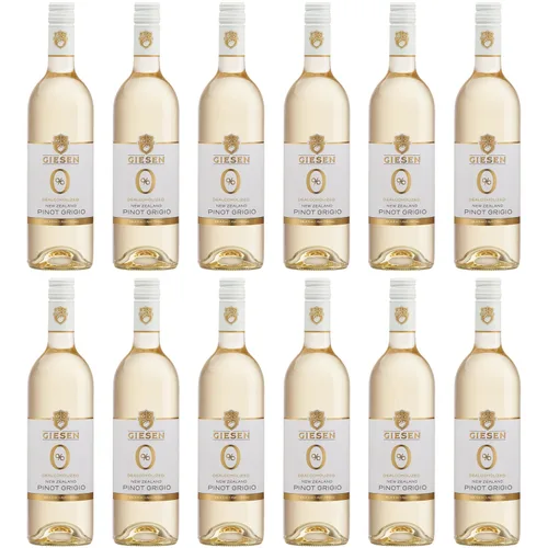Giesen Pinot Grigio Premium sin alcohol - Vino blanco desalcoholizado premium Pinot Gris de Nueva Zelanda | Paquete de 12