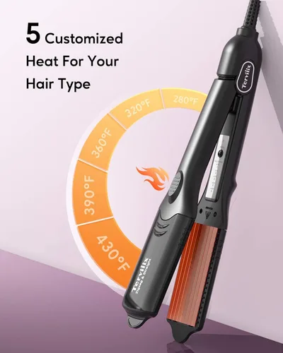 Miniatura 6 de Terviiix Rizadora de Cabello para Mujeres con 4 Placas Intercambiables, Rizadora para Cabello con Infusión de Queratina y Aceite de Argán, Rizadora