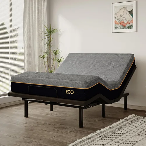 Miniatura 13 de MLILY EGOHOME - Base de cama ajustable individual XL con patas ajustables, base de cama eléctrica plegable de metal con control remoto inalámbrico