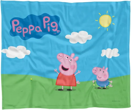 Miniatura 5 de LOGOVISION Peppa Pig - Manta de forro polar de 36 x 58 pulgadas de alto de Peppa and George