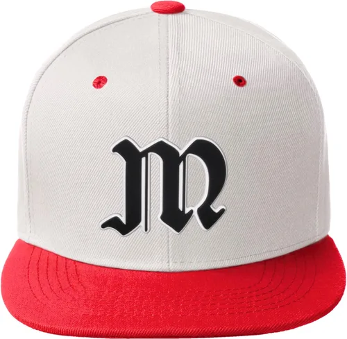 Miniatura 1483 de Daxton Gorra clásica con visera de billete plano con letras del alfabeto inglés antiguo de la A a la Z