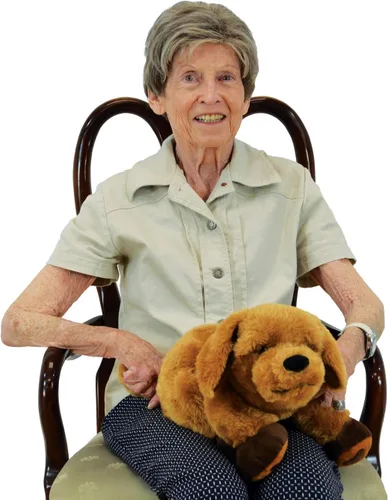Miniatura 8 de ROYLCO Theo The Sensory Companion - Animal de peluche, 2.5 libras, juguete sensorial, pelo suave, paquete de calor/frío, animal de peluche