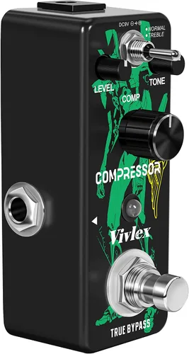 Miniatura 8 de LEF-333 Pedal de compresor mini analógico de efectos de compresión Pedal Stompbox para guitarra eléctrica Bajo True Bypass Pedal