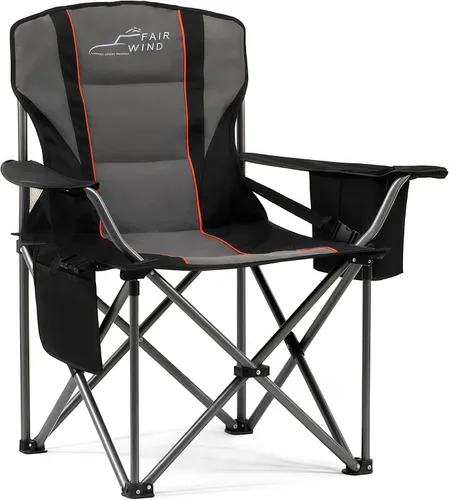 Miniatura 14 de FAIR WIND Juego de 2 sillas de camping totalmente acolchadas de gran tamaño, juego de sillas de césped resistentes con soporte lumbar ajustable