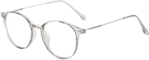 Miniatura 15 de Shiratori Retro Round Blue Light Blocking Glasses for Women Men, Lightweight Metal Temple Eyeglasses