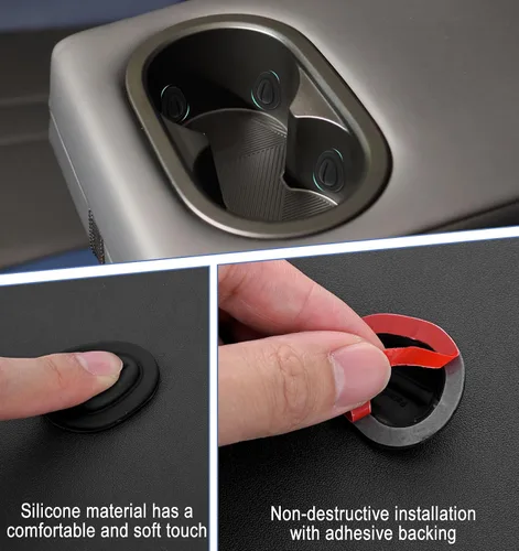 Miniatura 3 de 6 piezas de soporte reductor de vasos, estabilizador de silicona para portavasos de automóvil para hacer más pequeños portavasos antivibración