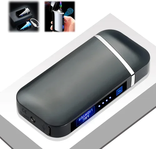 Miniatura 8 de Encendedor eléctrico con efecto de arco de plasma e iluminación de detección táctil, encendedores de plasma recargables, encendedor eléctrico USB a