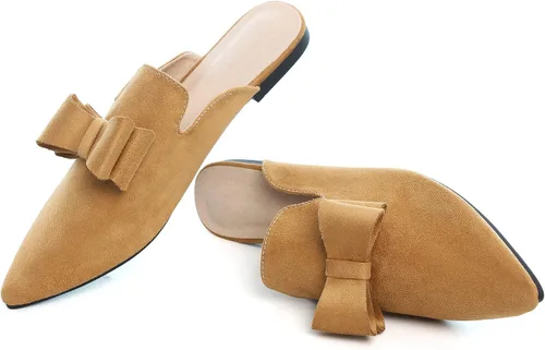 Miniatura 6 de mocasines para mujer con lazo, mocasines con punta puntiaguda, de verano, zapatos planos sin cordones
