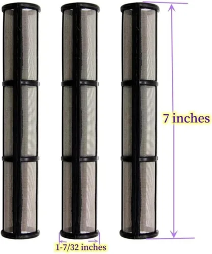 Miniatura 3 de Paquete de 3 filtros de colector vertical largo 244-067 244067 para pulverizador de pintura sin aire Graco Gmax II 60 Mesh