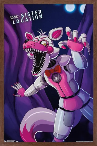 Miniatura 16 de Trends International Five Nights at Freddy's: Sister Location - Póster de pared Funtime Foxy, 14.725 x 22.375 pulgadas, versión enmarcada de madera