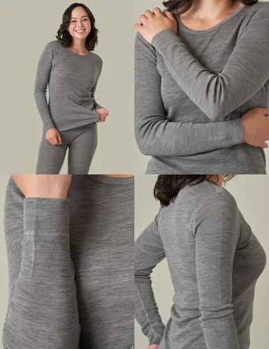 Miniatura 4 de LAPASA Womens 100% Merino Wool Base Layer Midweight Activewear Thermal Underwear Long John Shirt Long Sleeve Pants L48L49