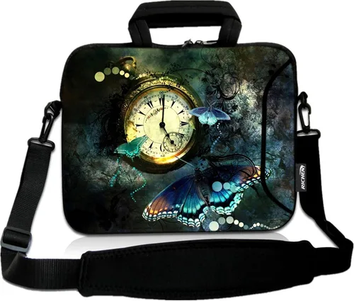 Miniatura 12 de RICHEN - Bolso cruzado con asa para laptops, iPads, libros electrónicos y tabletas infantiles, con bolsillo Flores