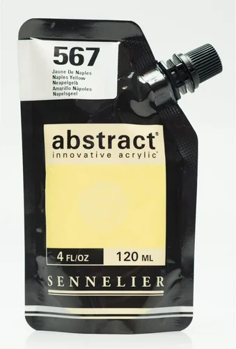 Miniatura 36 de SENNELIER Pintura acrílica abstracta innovadora para cuerpo pesado, bolsa de 16.9 fl oz, blanco titanio