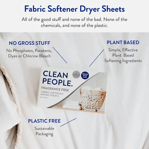 Miniatura 6 de Clean People - Hojas de detergente para ropa ultra concentradas y hojas suavizantes de tela, a base de plantas, detergente ecológico para ropa de 32
