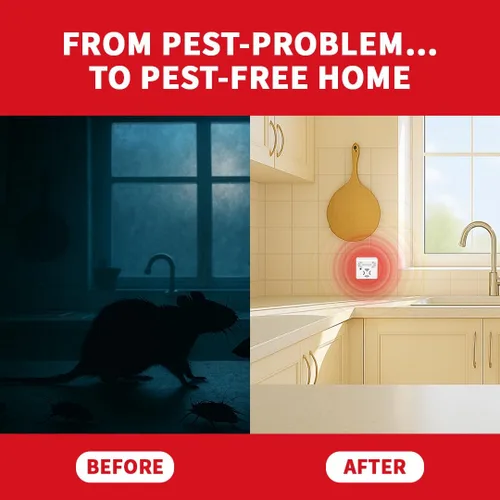 Miniatura 4 de Riddex Sonic Plus - Repelente ultrasónico de plagas, se conecta con salidas adicionales para uso en interiores, repelente de insectos, repelente