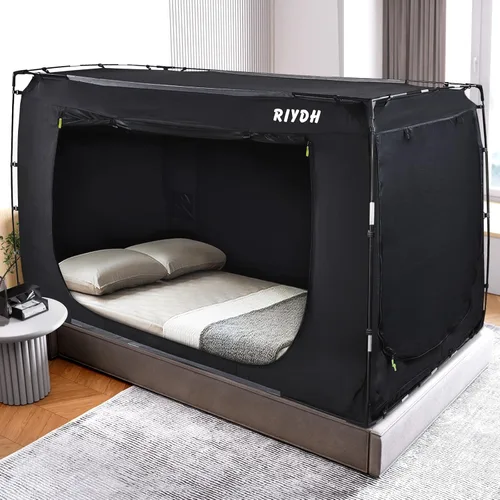 RIYDH Tienda de campaña para cama tamaño individual XL para adultos y niños, diseño original, tienda de campaña portátil de ensueño para interiores,
