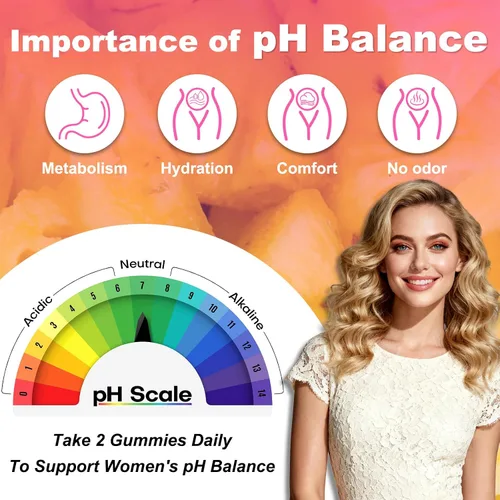 Miniatura 8 de Gomitas de equilibrio femenino para mujer, gomitas de equilibrio de pH que apoyan la flora vaginal, la salud intestinal y el sistema inmunológico