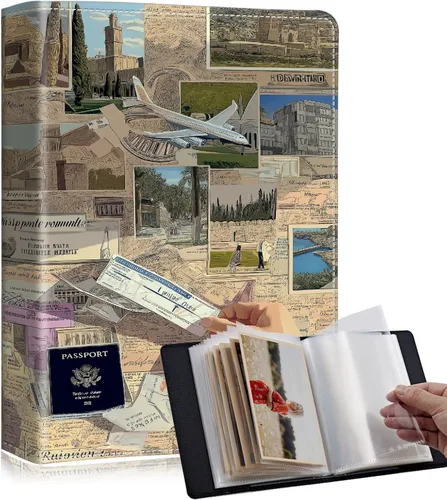 Miniatura 73 de Lindos álbumes de fotos de 4x6 pulgadas con 60 bolsillos y capacidad para 120 fotos con fuerte banda elástica, libres de ácido, a prueba de humedad