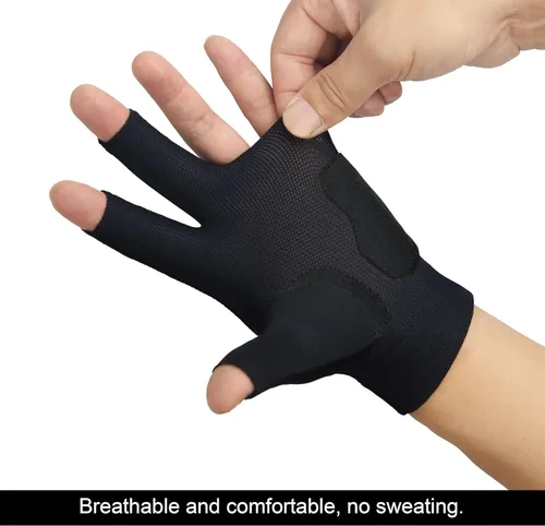Miniatura 3 de Guantes de billar Roaming de secado rápido y transpirables, guante para billar, billar francés, taco de snooker, opción para mano izquierda