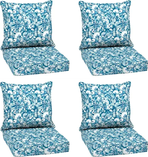 Miniatura 55 de Arden Outdoor Deep Seat Cushion Set, 24 x 24 pulgadas, Cojín para patio resistente al clima, a la lluvia y a la decoloración para silla, sofá y sofá