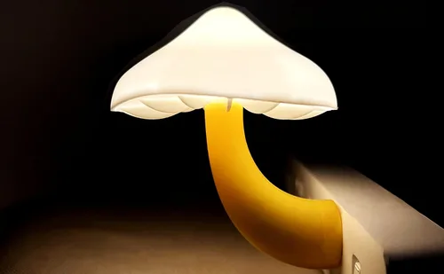 Miniatura 8 de iBetterLife [50 paquetes] Sensor LED de hongos luz nocturna enchufable de pared linda luz nocturna de hongos lámpara de dormitorio de ensueño
