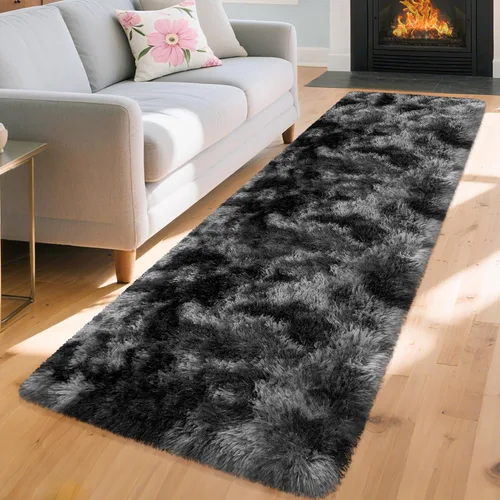 Miniatura 61 de Alfombras de pasillo beige de 2 x 6 pies para dormitorio, sala de estar, alfombra de felpa suave y esponjosa, alfombra de pasillo para pasillos