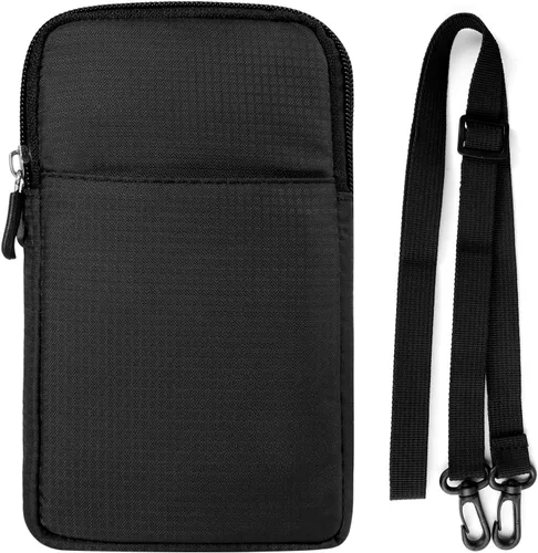 Miniatura 7 de Funda de nailon para teléfono celular para hombre, con clip para cinturón, bolsa de cintura compatible con iPhone 17 Pro Max Galaxy S26 Ultra S26+