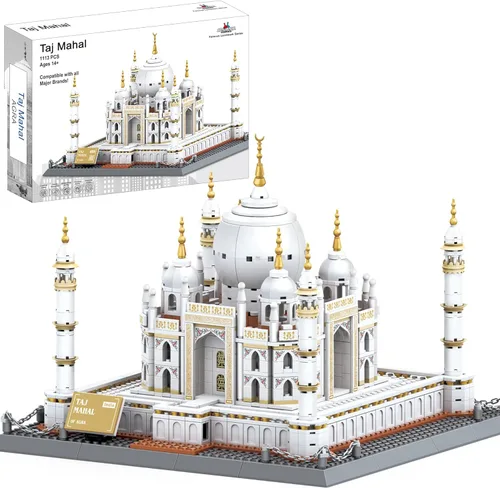 Apostrophe Games Taj Mahal Set de Bloques de Construcción (1,113 Piezas) Serie de Monumentos Famosos de la India Modelo del Taj Mahal para Niños y