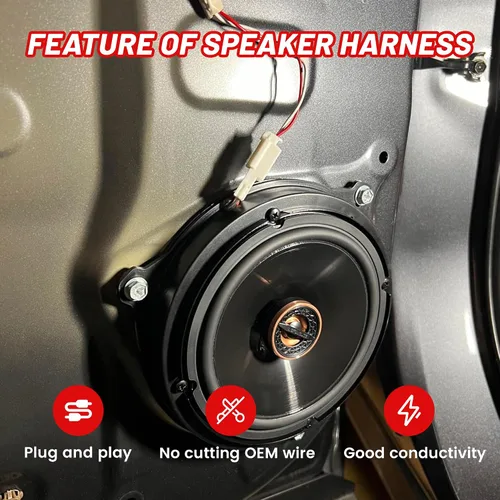 Miniatura 6 de RED WOLF Adaptador de conector de arnés de cable de altavoz para puerta Toyota 2019-2021 RAV4 Camry Avalon, para Dash Twteer Lexus is CT 2011-2018